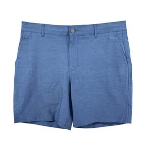 Faherty All Day Shorts Mens 34 Pre-Owned Hybrid Shorts Blue Performance Stretch